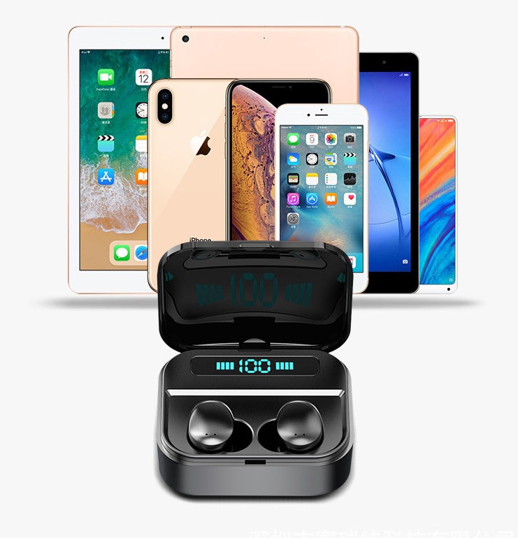 Écouteurs Bluetooth TWS avec microphone, casque sans fil Bluetooth