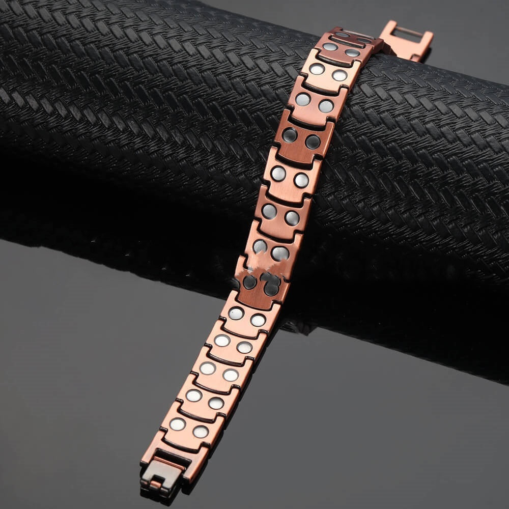 Bracelet énergétique magnétique en cuivre rouge rétro - LUXARAH