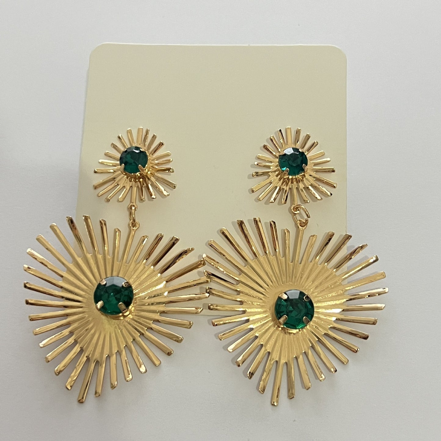 Boucles d'oreilles bohèmes en forme de cœur avec strass, motif tournesol, style exagéré, pour femme, bijoux de Saint-Valentin