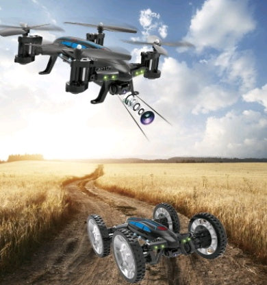 OTRC FY602 Air-Road RC Drone Car 2 en 1 Voiture volante 2.4G RC Quadcopter Drone 6 axes 4 canaux Hélicoptère avec caméra HD Haute vitesse 4WD