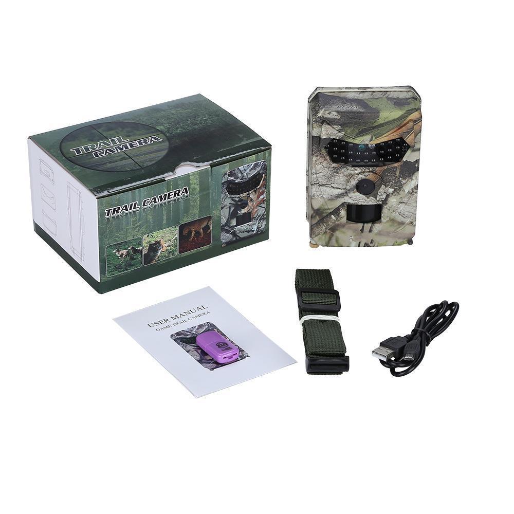 Caméra de chasse 1080P, surveillance de la faune en plein air, capteur PIR, vision nocturne infrarouge