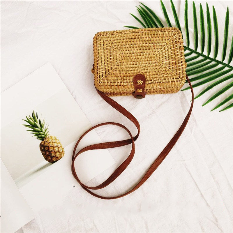 Sac de plage en rotin pour voyage, vacances, loisirs