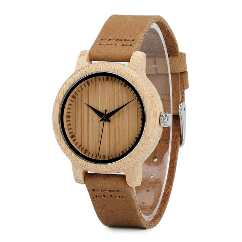 Montre en bois Couple Bambou - LUXARAH