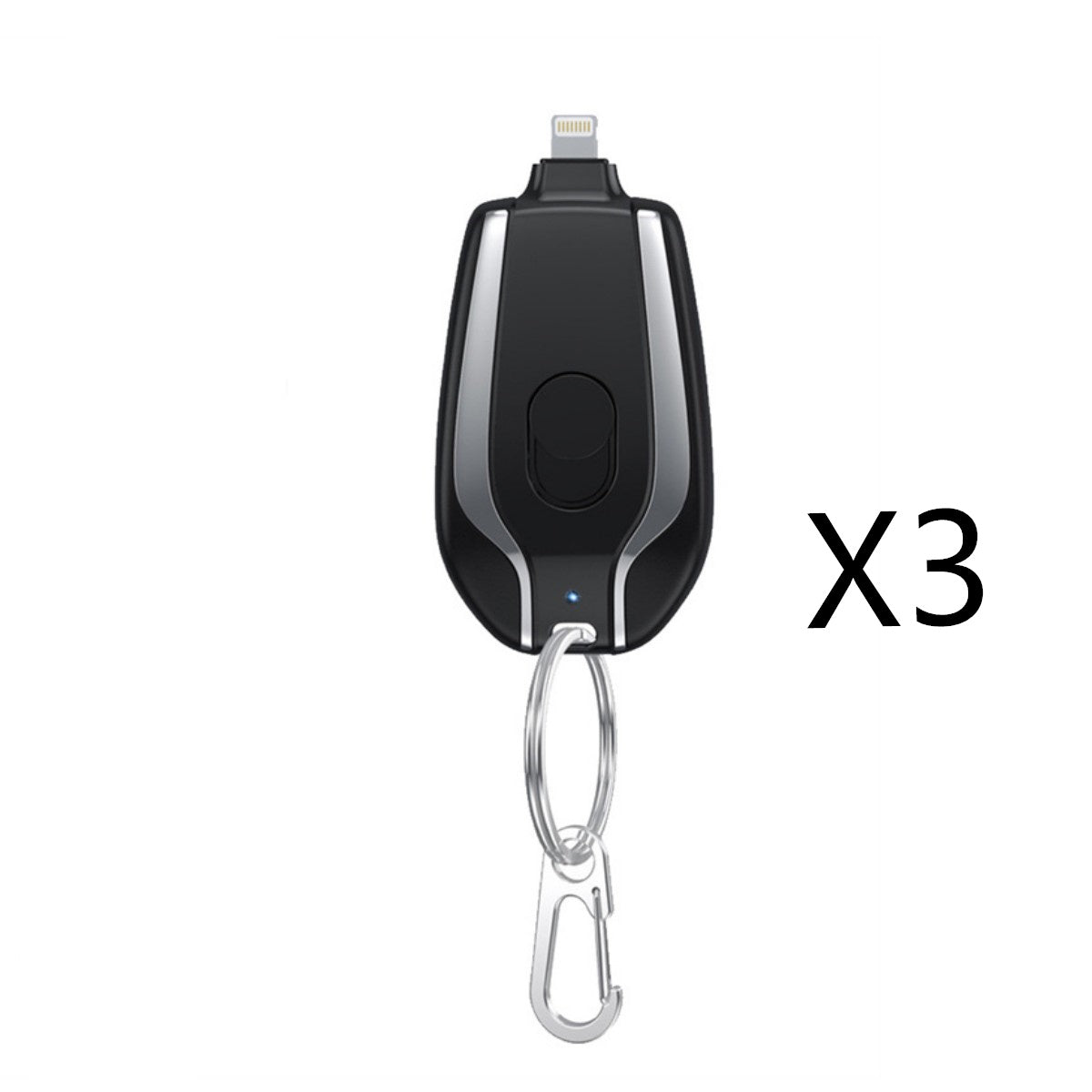 Mini chargeur d'urgence 1500 mAh avec porte-clés et batterie de secours ultra-compacte de type C, charge rapide