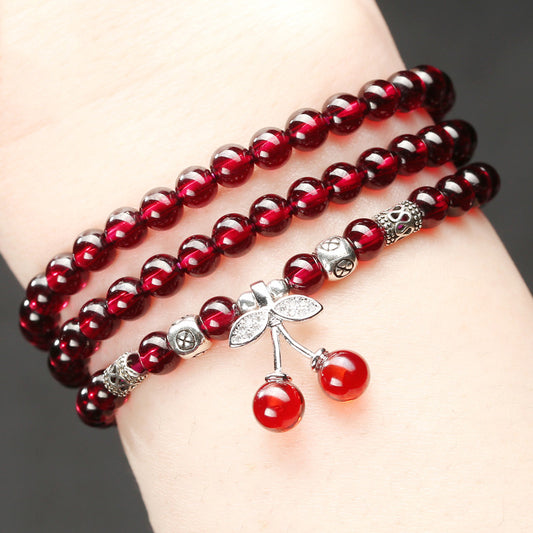 Natural garnet bracelet - LUXARAH