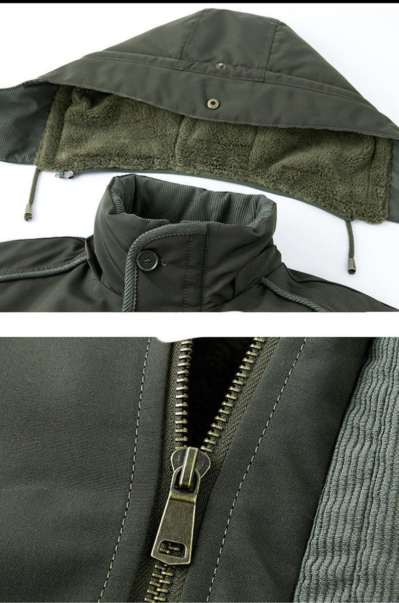 Manteau en coton avec doublure en laine d'agneau
