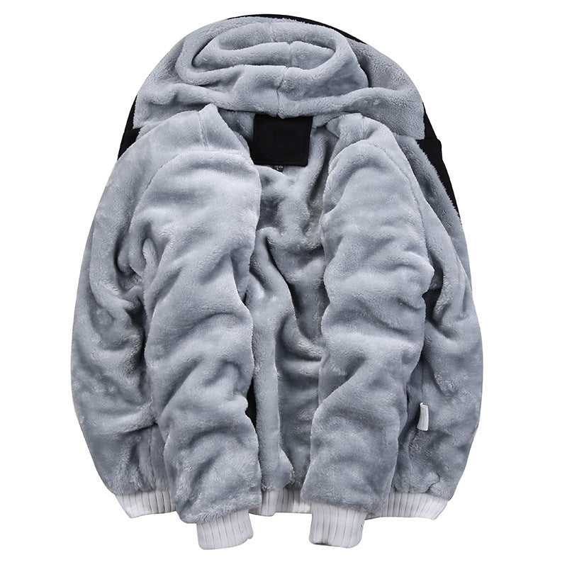 Veste épaisse et chaude doublée de polaire pour l'automne et l'hiver, pull imprimé grande taille