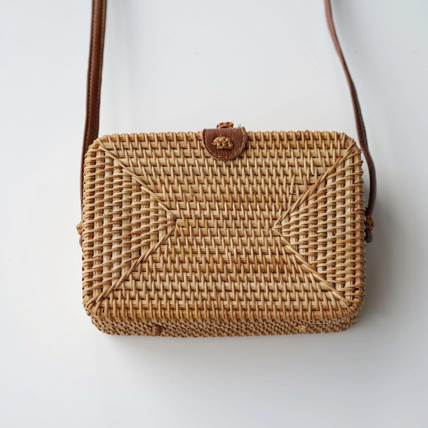 Sac tissé en rotin rétro à la mode - LUXARAH