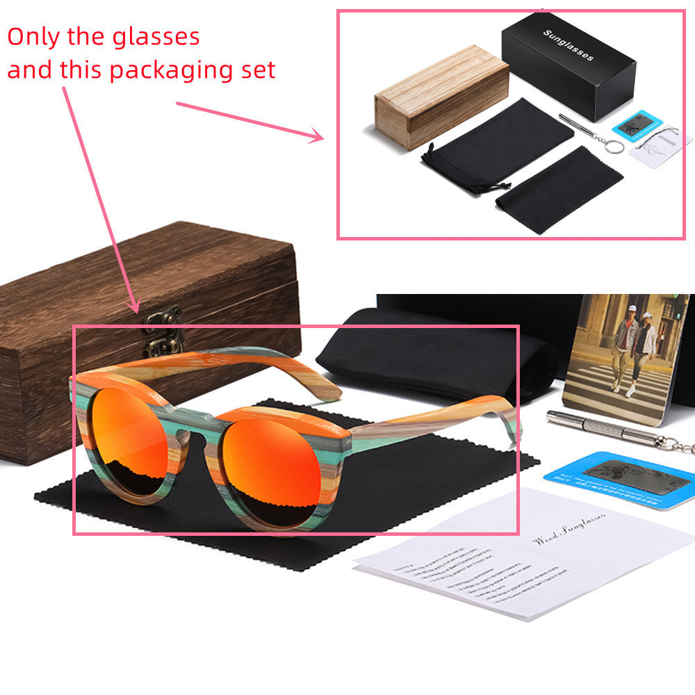 Lunettes de soleil polarisées en bois de bambou
