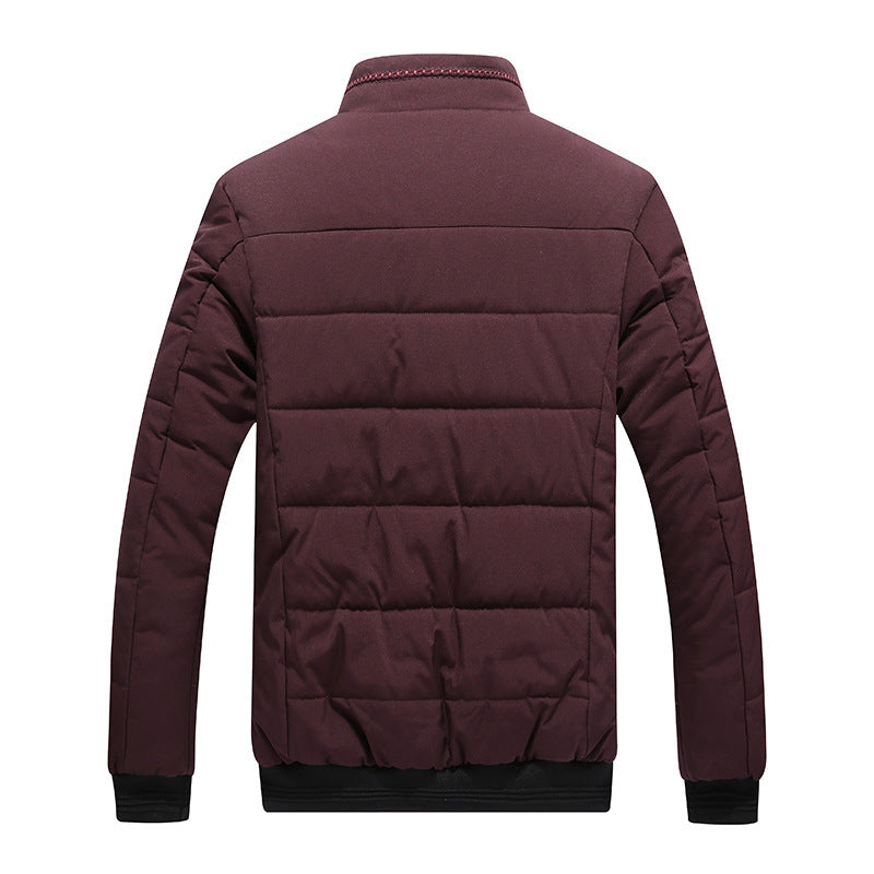 Manteau d'hiver en coton pour homme, style coréen, veste matelassée en coton doublée de polaire