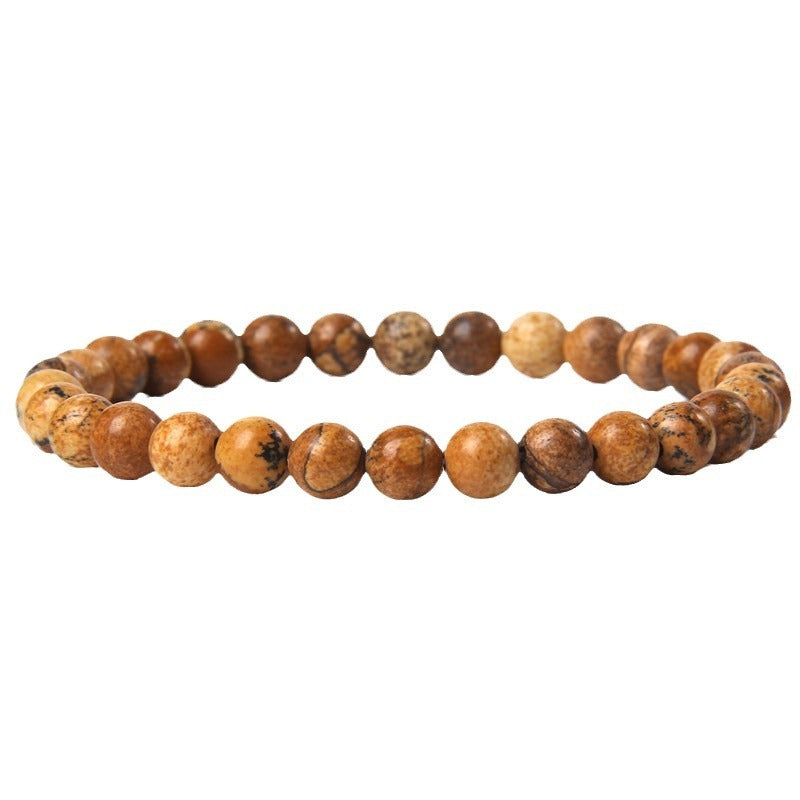 Bracelet en pierre naturelle de 6 mm, tissé à la main, bracelet énergétique - LUXARAH