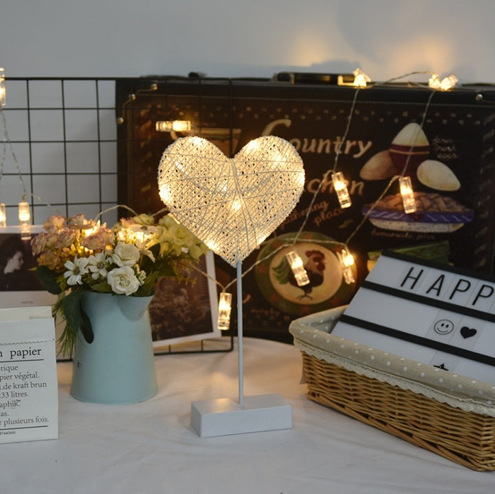 Lumières LED, lumières clignotantes, lumières étoiles, romantique, aménagement de la pièce, décoration amour, étoiles lampe, lampe de table, lampe en rotin, boule