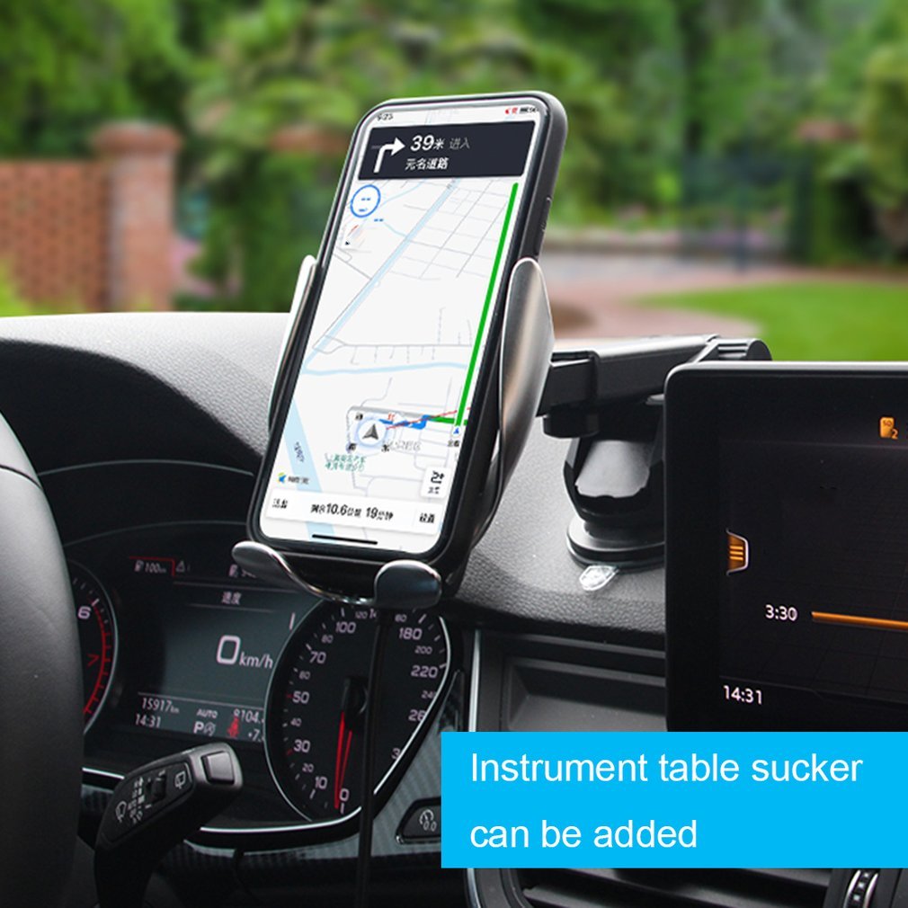 Chargeur sans fil pour voiture 10 W, induction, charge rapide sans fil, avec support de téléphone S5