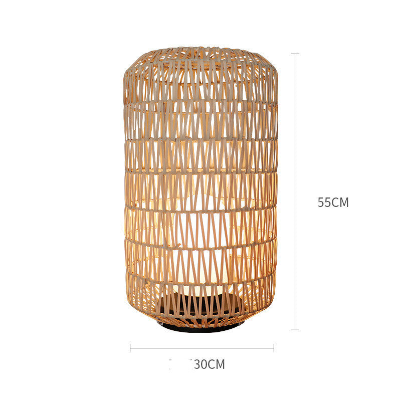 Lampadaire imperméable en rotin pour balcon et jardin de Villa - LUXARAH