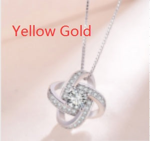 Collier en argent sterling 925 pour femme, pendentif cœur éternel, mosaïque de zircons, cadeau