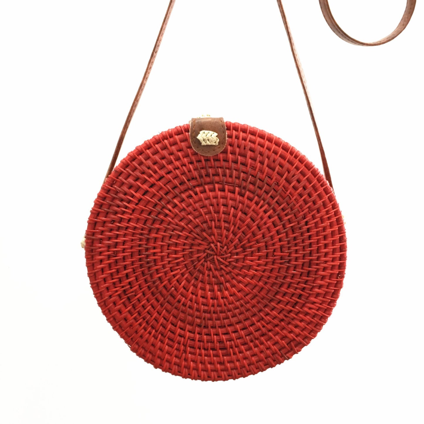 Sac tissé en rotin coloré
