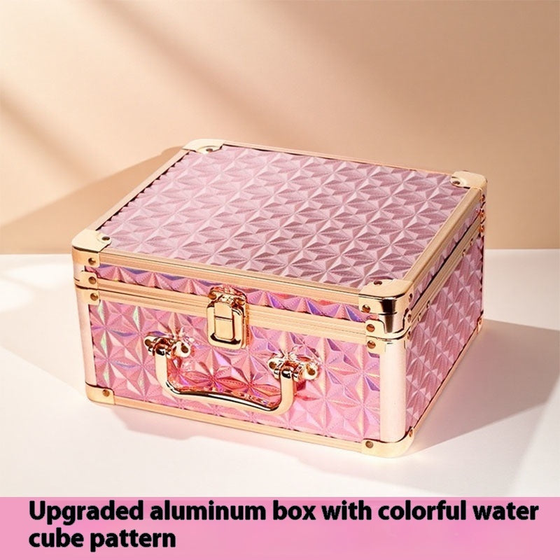 Trousse de maquillage grande capacité avec miroir LED portable et lumière - LUXARAH