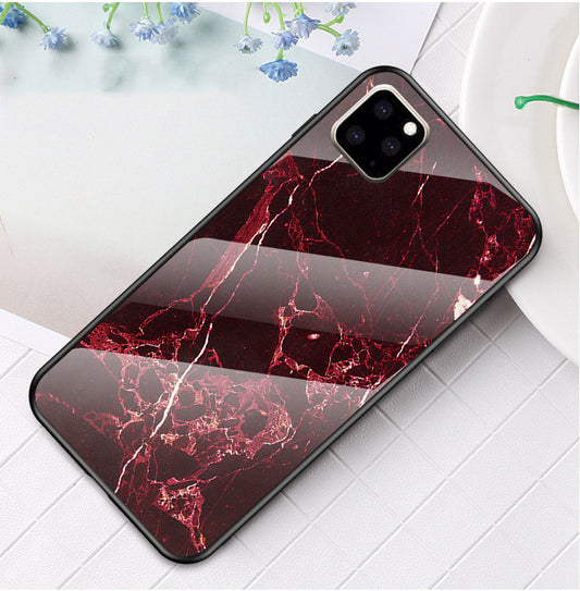 Coque de téléphone en verre marbré