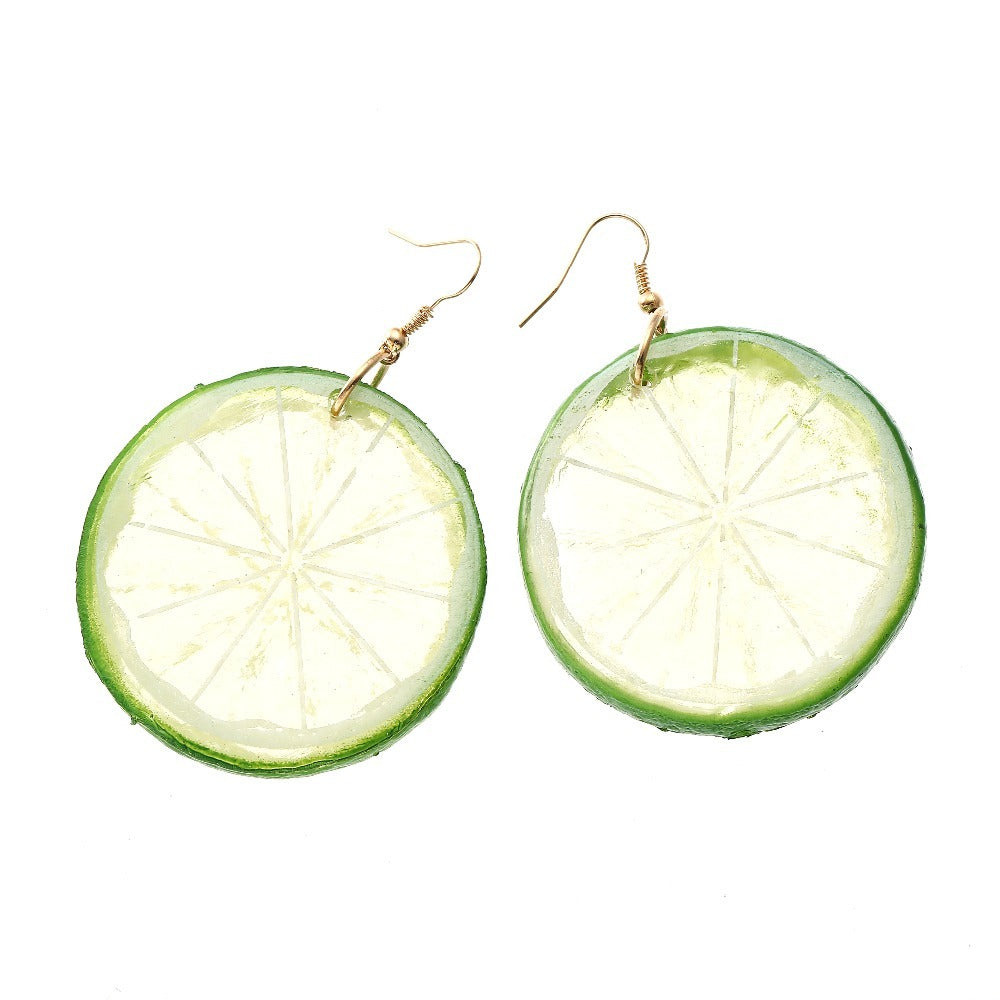 Boucles d'oreilles en forme de fruits artificiels