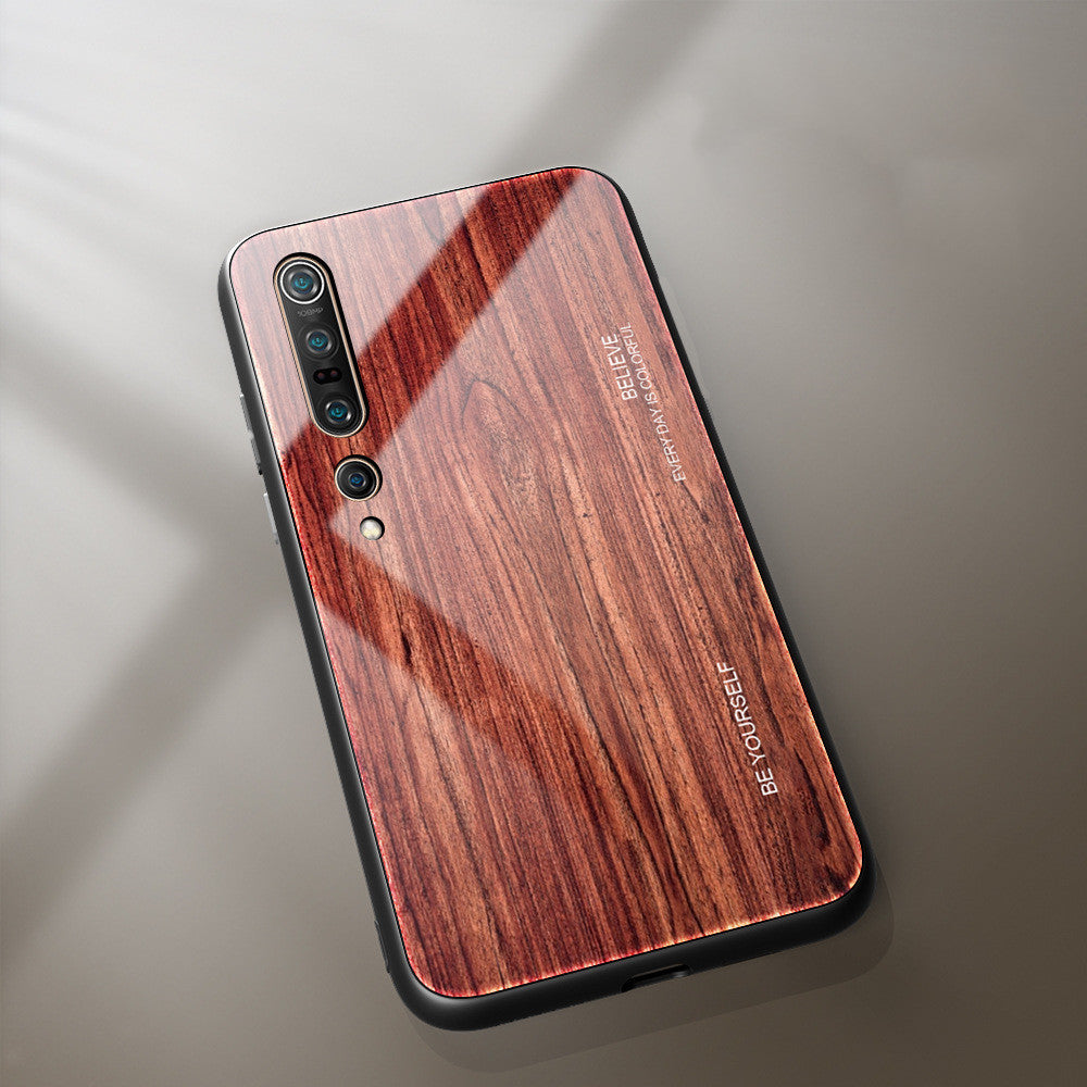 Étui de téléphone en verre grain de bois