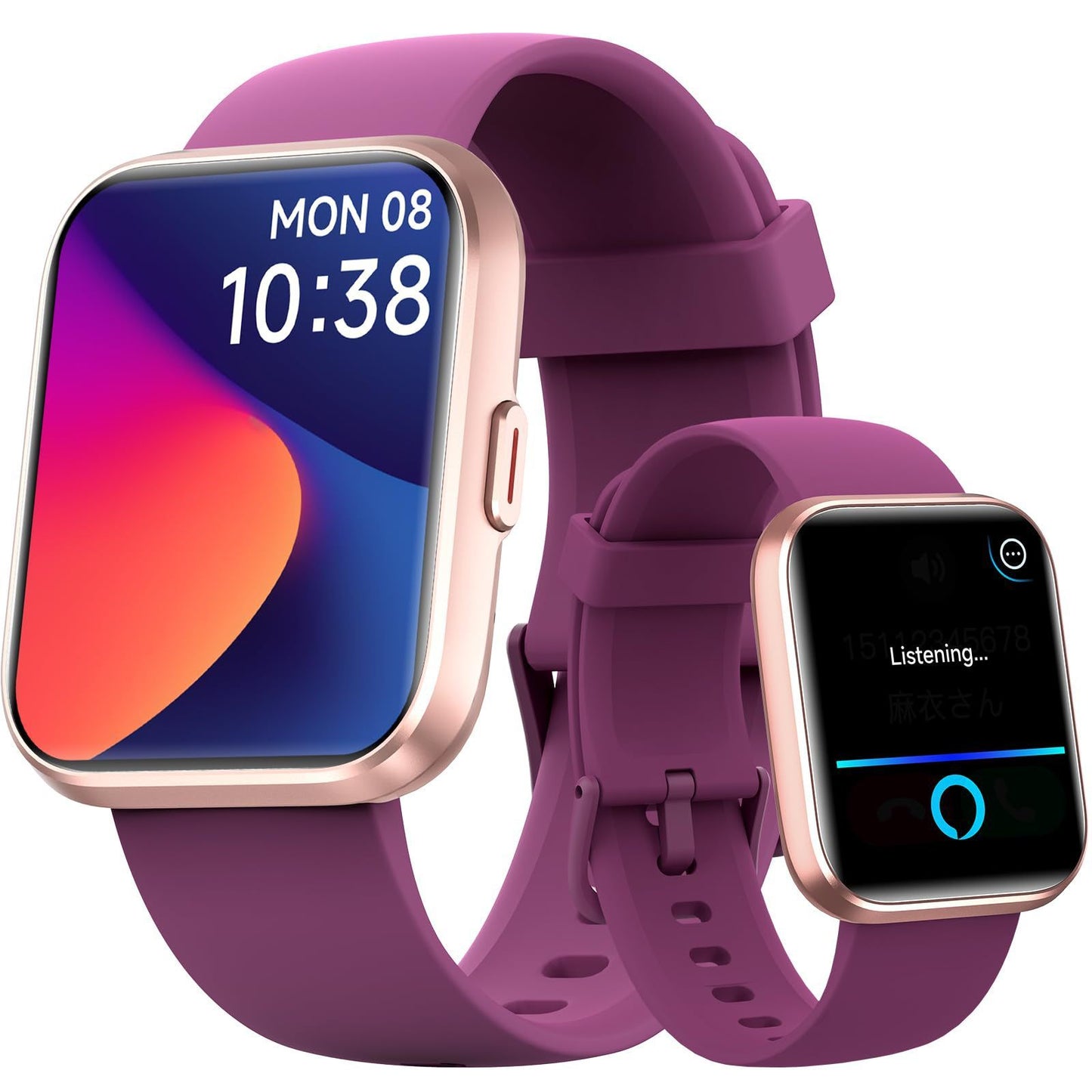 Montre de sport intelligente, appels Bluetooth, moniteur de fréquence cardiaque, pression artérielle, santé - LUXARAH