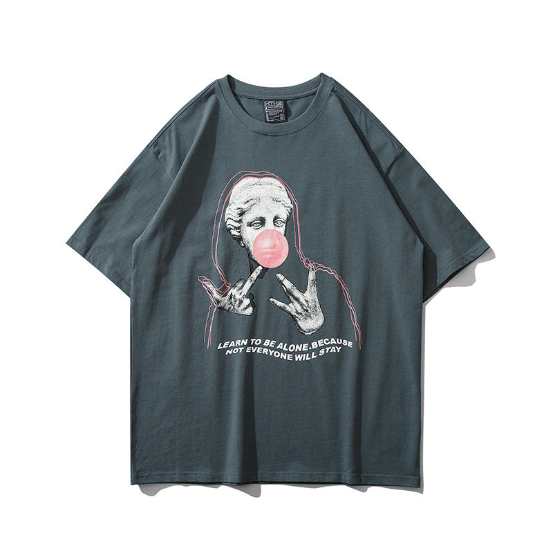 T-shirt original hip-hop ample et surdimensionné pour couple - LUXARAH
