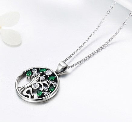 Collier avec pendentif arbre de vie en argent sterling 925 pour femme, bijou tendance, cadeau
