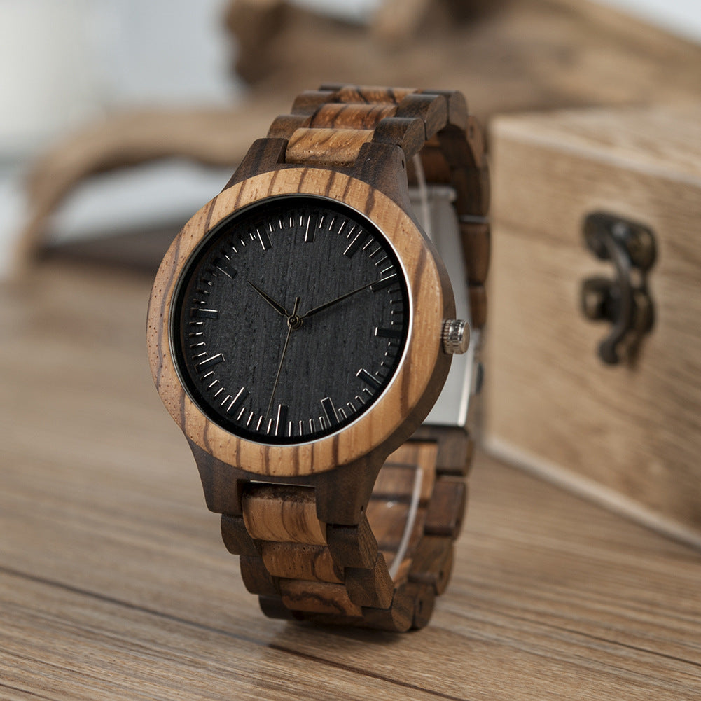 Montre à quartz Inter-Wood pour homme - LUXARAH