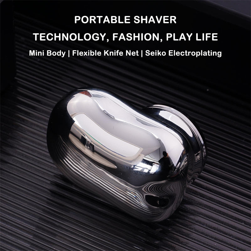 Mini rasoir portable sans fil rechargeable par USB, rasoir électrique pour le visage, humide et sec, indolore, petite taille, pour hommes - LUXARAH