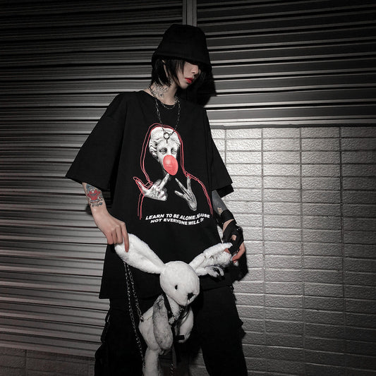 T-shirt original hip-hop ample et surdimensionné pour couple - LUXARAH