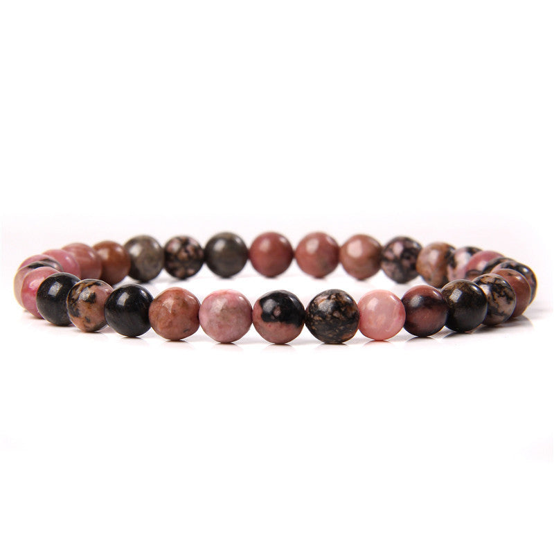 Bracelet en pierre naturelle de 6 mm, tissé à la main, bracelet énergétique - LUXARAH