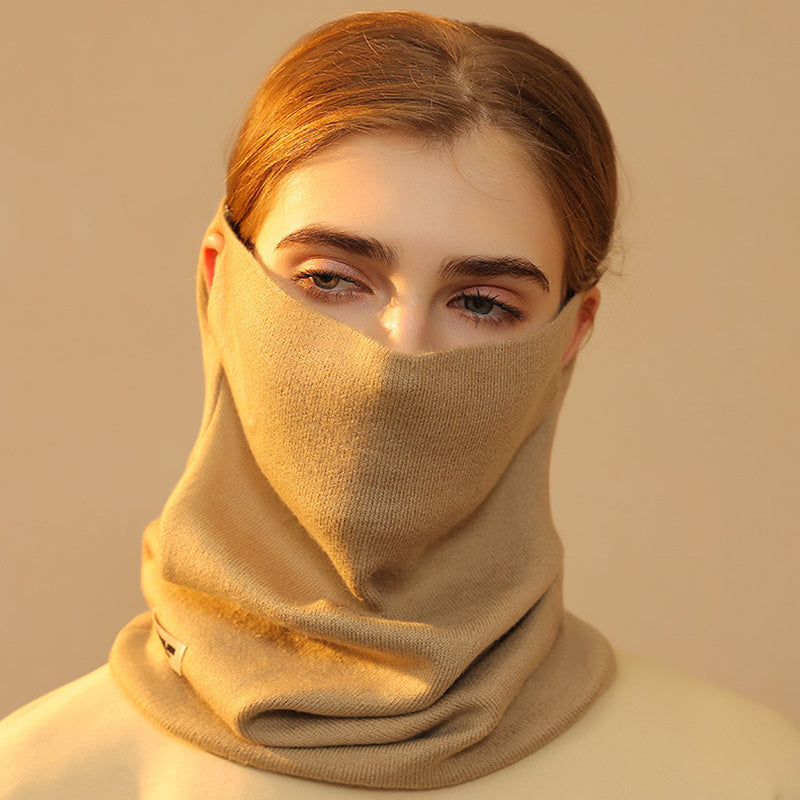 Masque facial 4 en 1, écharpe d'hiver en faux cachemire, foulard, chapeau tendance