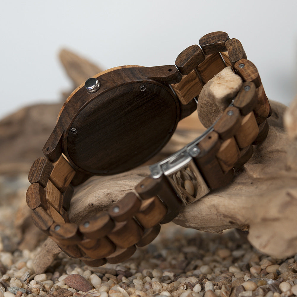 Montre à quartz Inter-Wood pour homme - LUXARAH