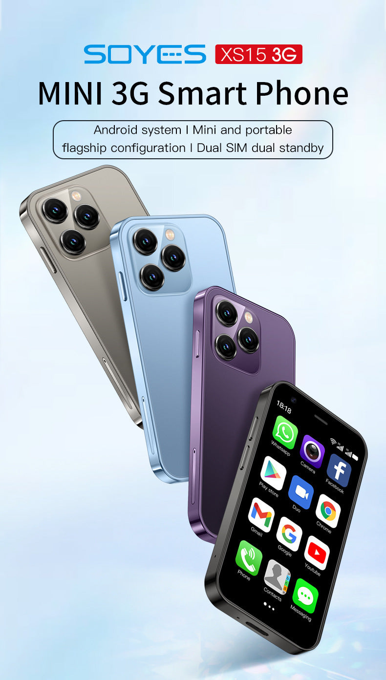Mini smartphone S23PRO et XS15, écran 30 pouces, 2 Go/16 Go, Android, 3G, Wi-Fi