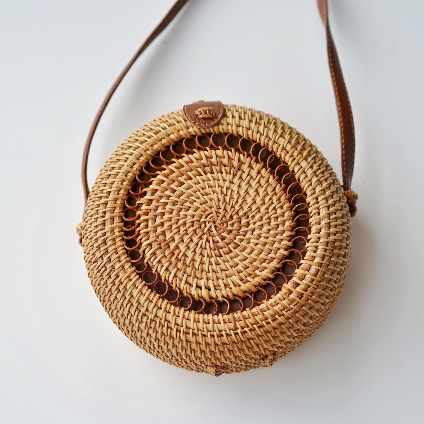 Sac tissé en rotin rétro à la mode - LUXARAH