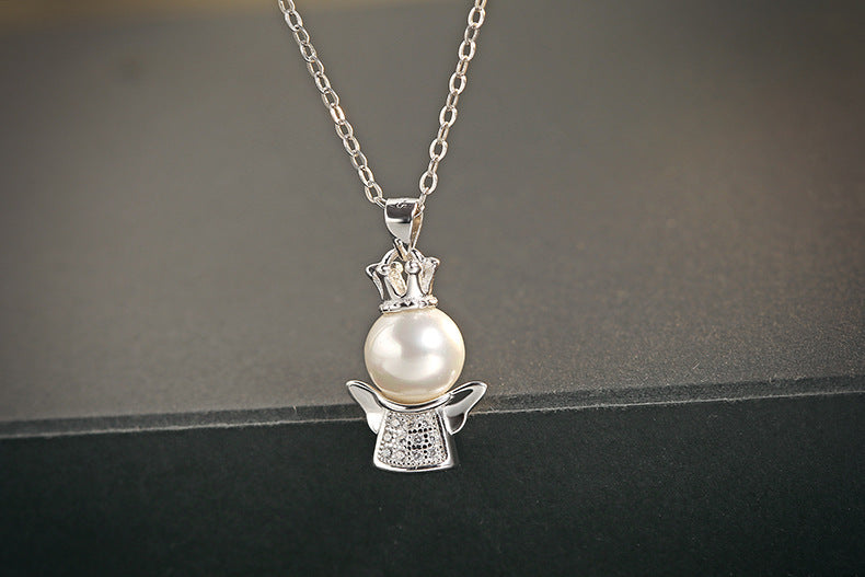 Colliers populaires avec pendentif en perles de coquillage d'ange personnalisées