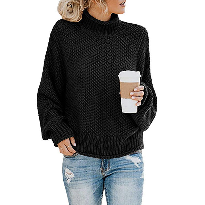 Pull col roulé uni, mode hiver, décontracté, tricoté, manches longues, vêtements pour femmes