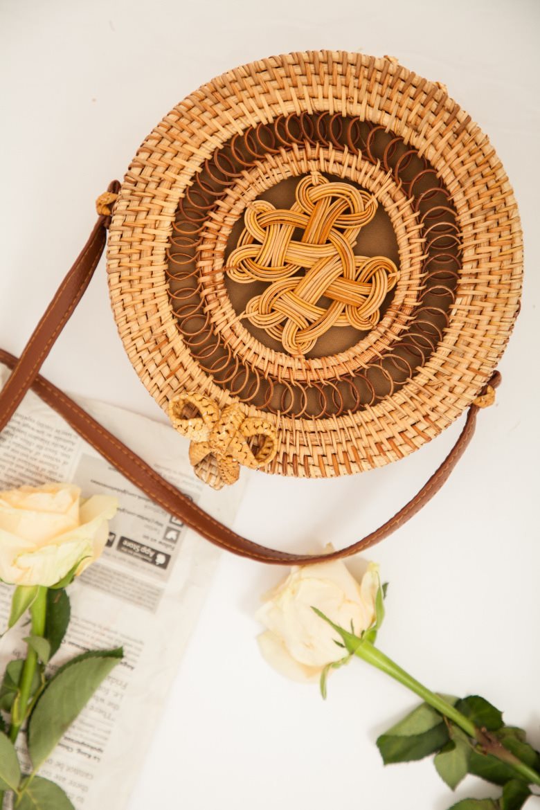 Sac en rotin tissé à la main en tissu fin