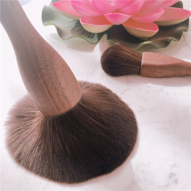 Ensemble de pinceaux de maquillage avec manche en bois, ensemble de pinceaux pour blush, yeux, eye-liner, poudre, fond de teint - LUXARAH