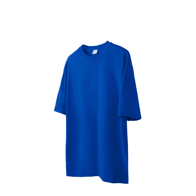 T-shirt oversize à manches courtes en pur coton uni - LUXARAH