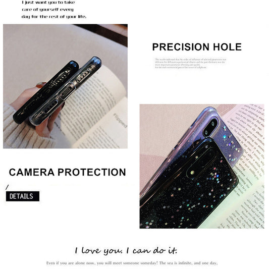 Coque de téléphone transparente en gypsophile