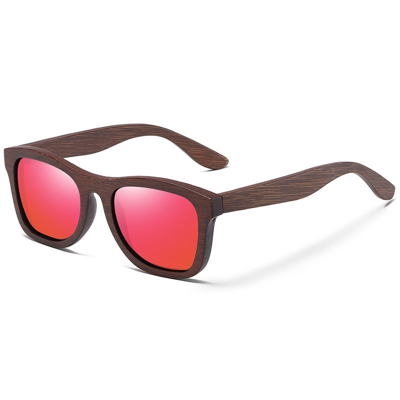 Lunettes de soleil rétro polarisées en bois de bambou