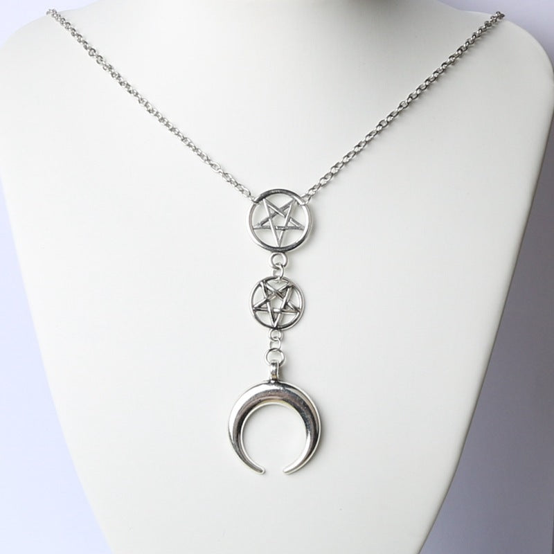 Make a series of hollow necklaces with stars and moons