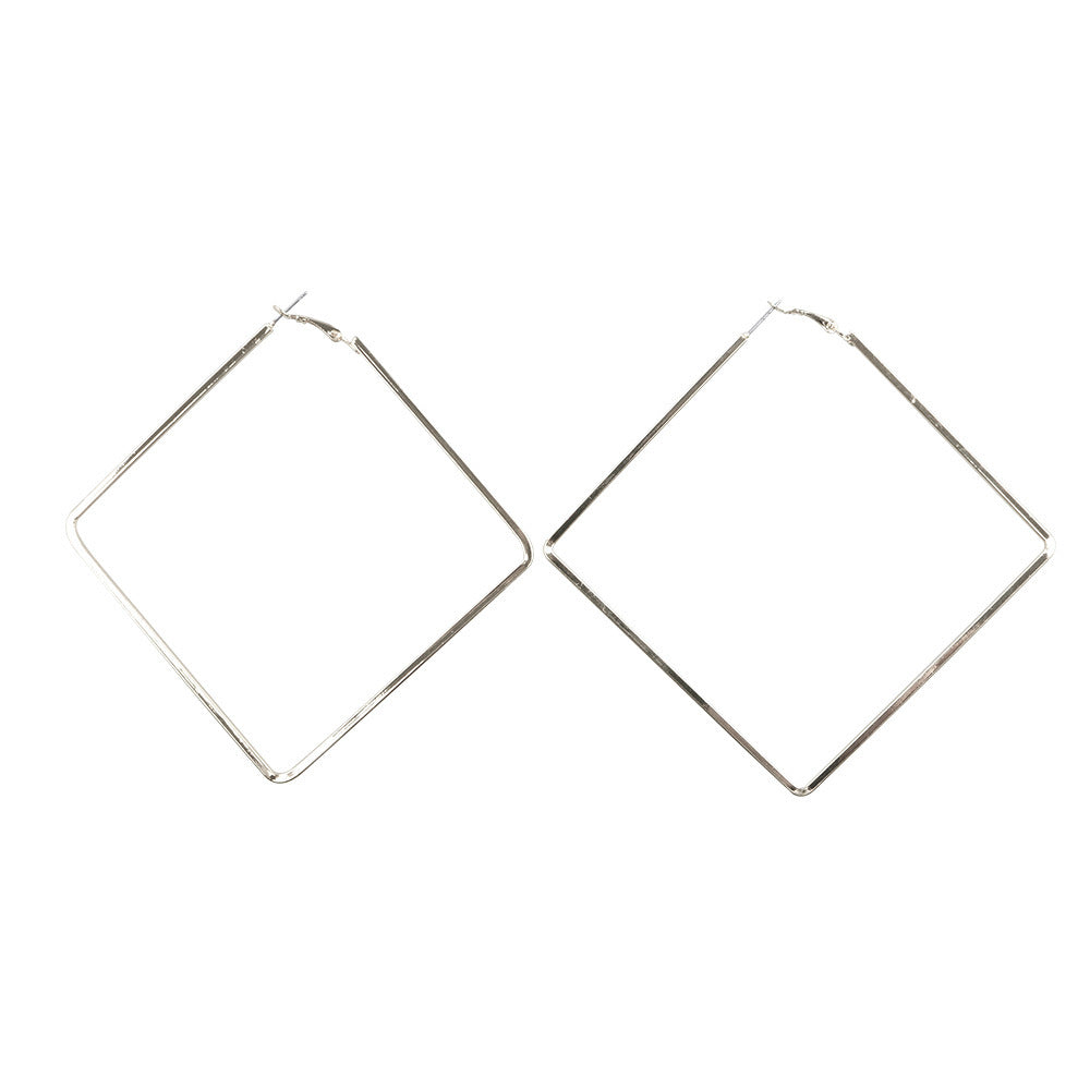 Boucles d'oreilles géométriques en diamant pour femme