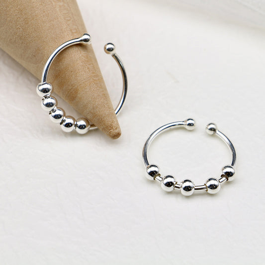 Bague anti-stress rotative en argent sterling S925 - LUXARAH