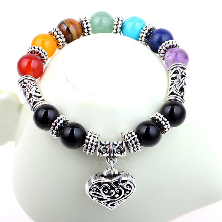 Bracelet énergétique de yoga des sept chakras - LUXARAH