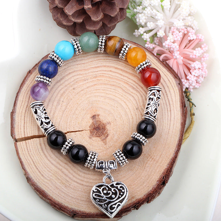 Bracelet énergétique de yoga des sept chakras - LUXARAH