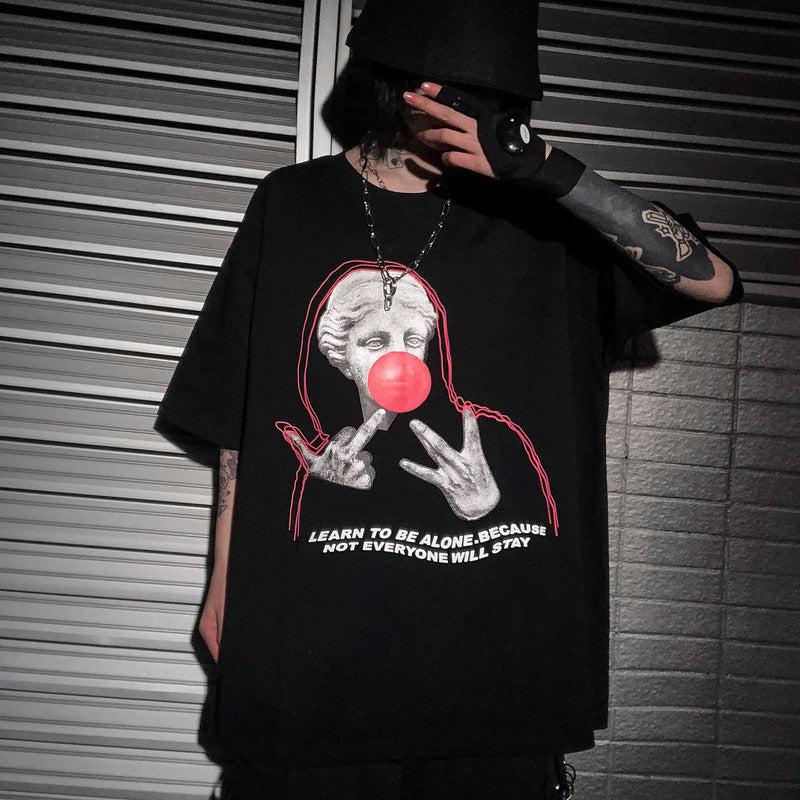 T-shirt original hip-hop ample et surdimensionné pour couple - LUXARAH