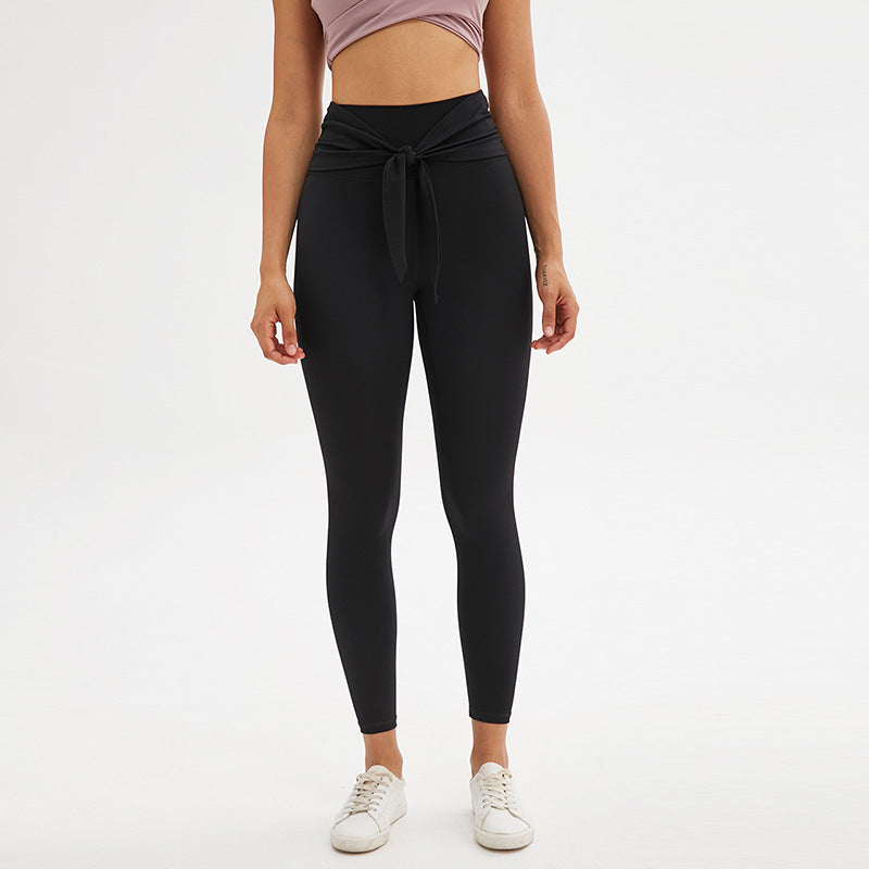 Pantalon de yoga legging à neuf points avec bretelles - LUXARAH