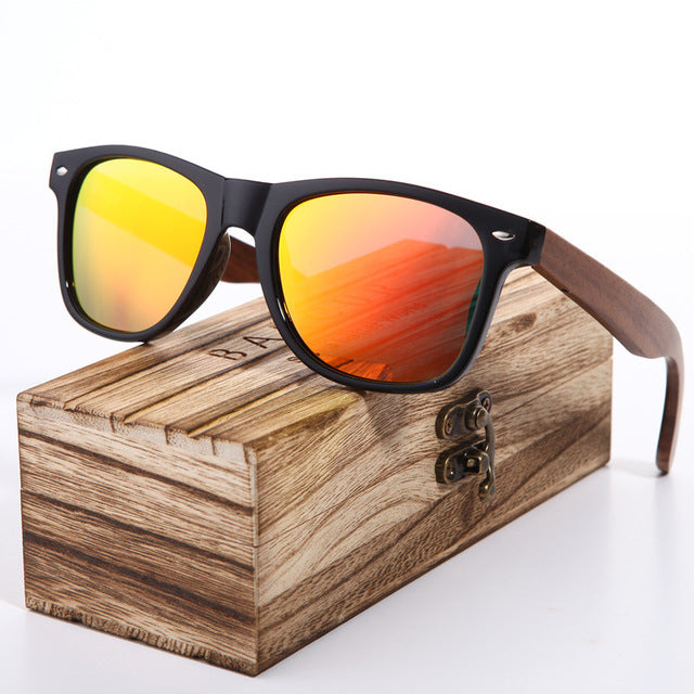 Lunettes de soleil polarisées en bois pour hommes